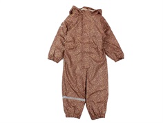 Mikk-line rainsuit burlwood glitter with teddyfoer